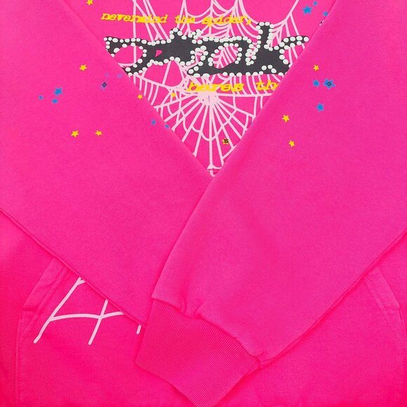 Sp5der P*NK Hoodie Sweatshirt Pink Black | Spider Worldwide - Picture 5 of 6